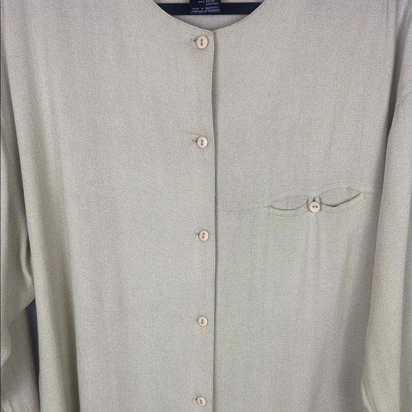 Kaliyana Tan Relaxed Fit Tunic with Round Neckline Back Button Detail Size L - Picture 7 of 10